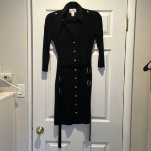 Joseph Ribkoff black quarter length sleeve dress